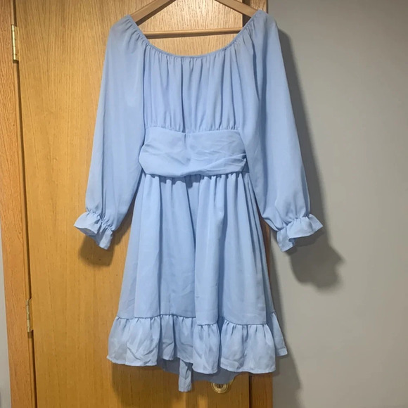 Zaful light blue open back dress - Picture 2 of 5